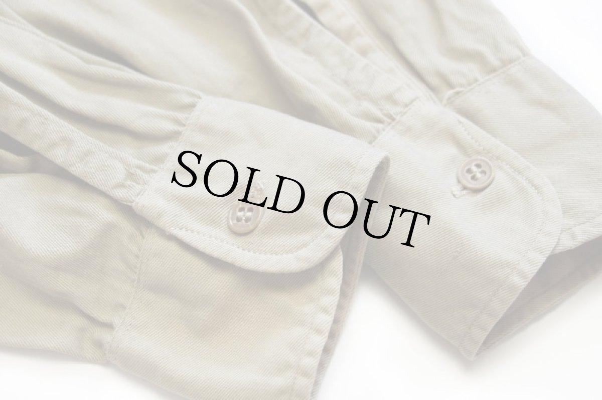 画像6: 40s 米軍 U.S.ARMY コットンツイルシャツ カーキ 14.5 (6)