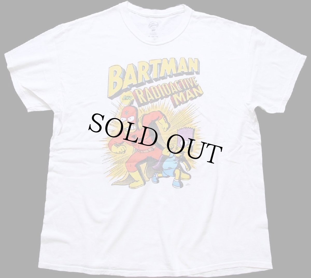 画像2: The Simpsons シンプソンズ BARTMAN AND RADIOACTIVE MAN ホーマー バート コットンTシャツ 白 XL (2)