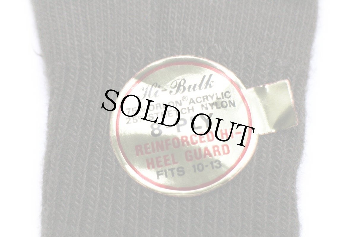 画像6: デッドストック★ビンテージ BVD Hi-Bulk 8-PLY 無地 ストレッチ アクリル ソックス オリーブドラブ 10-13★靴下 (6)