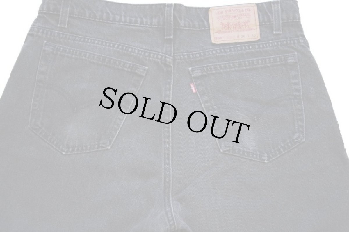 画像5: 90s USA製 Levi'sリーバイス 550 ブラック デニムパンツ w36 L32 (5)