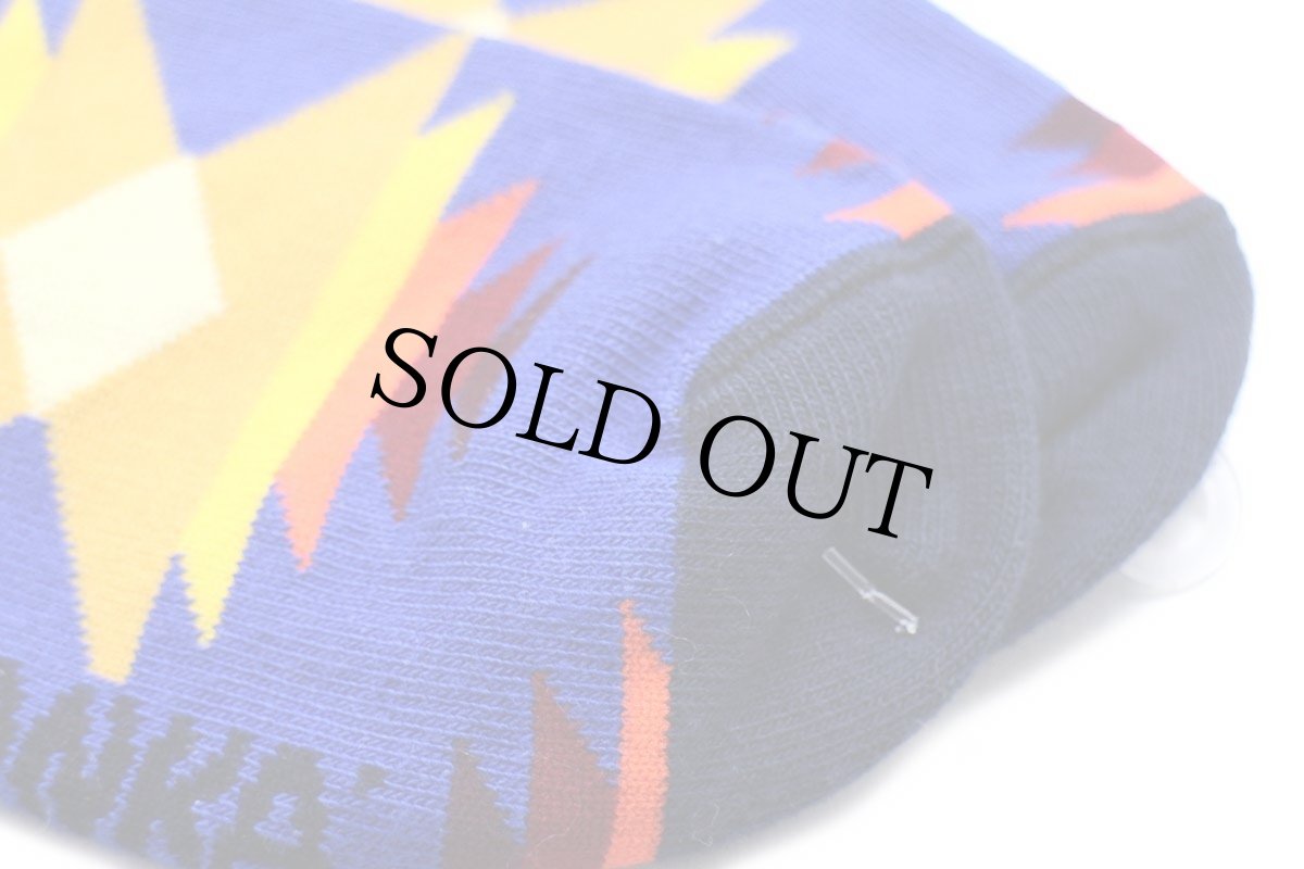 画像4: 未使用★MINNETONKAミネトンカ ネイティブ柄 ソックス ブルー×ネイビー★靴下 (4)