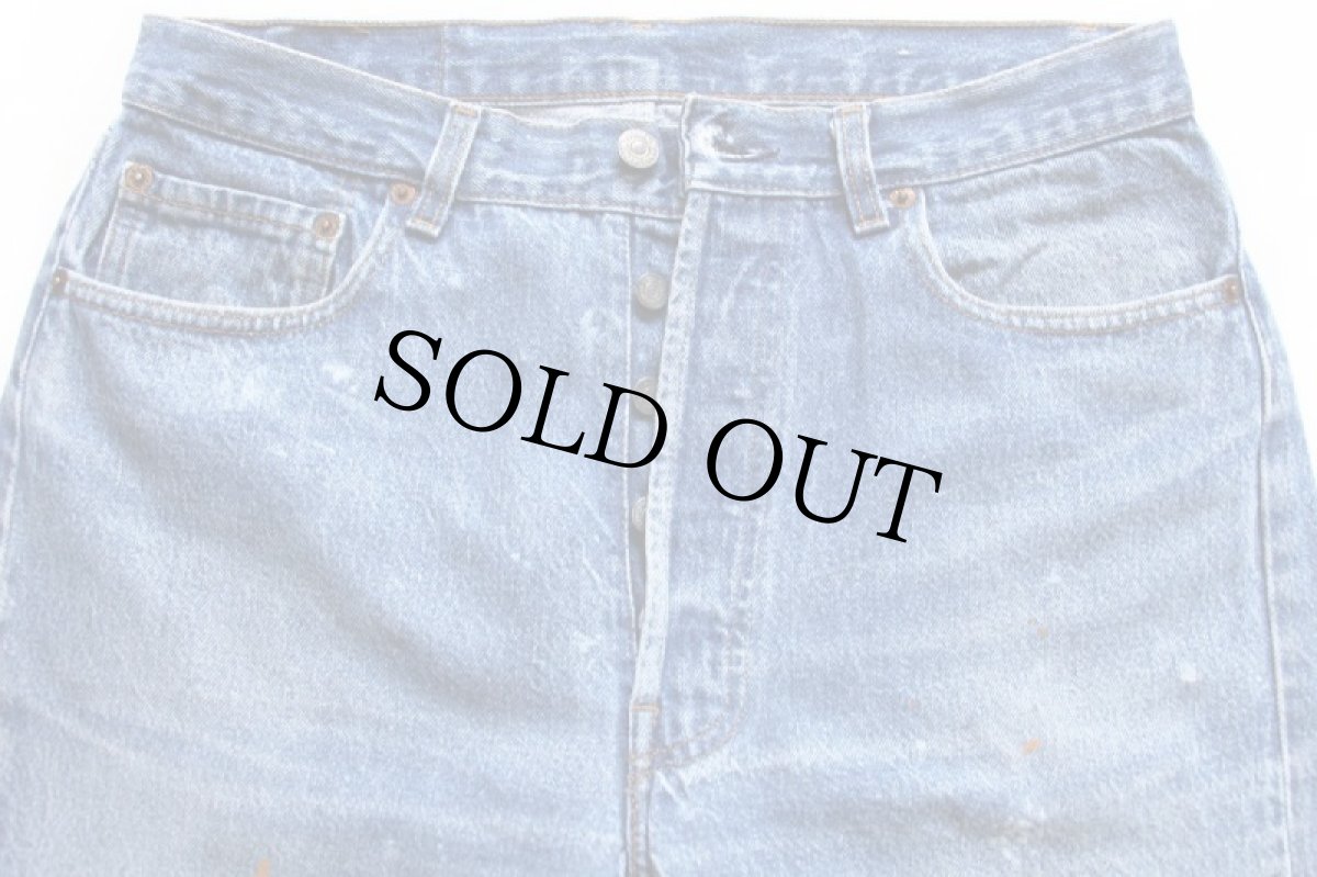画像4: 80s USA製 Levi'sリーバイス 501 ペンキ飛び デニムパンツ w34 L34★118 (4)