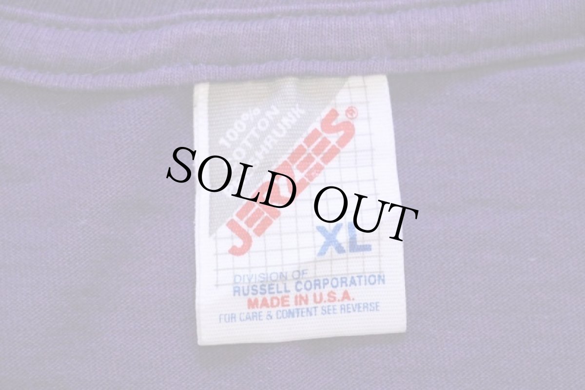 画像4: 90s USA製 New Orleans 風景画 ハンドペイント アート コットンTシャツ 紫 XL (4)