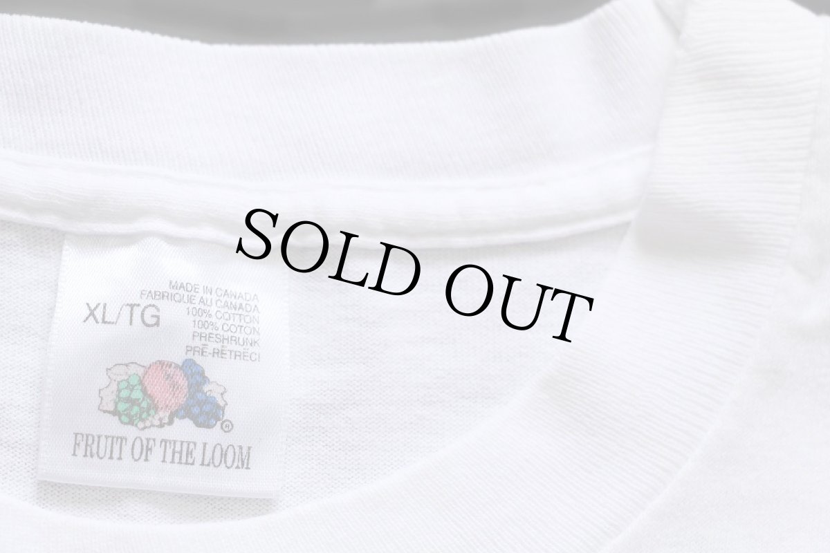 画像5: 90s カナダ製 Vancouver 熱帯魚 蛍光 両面プリント アート コットンTシャツ 白 XL (5)