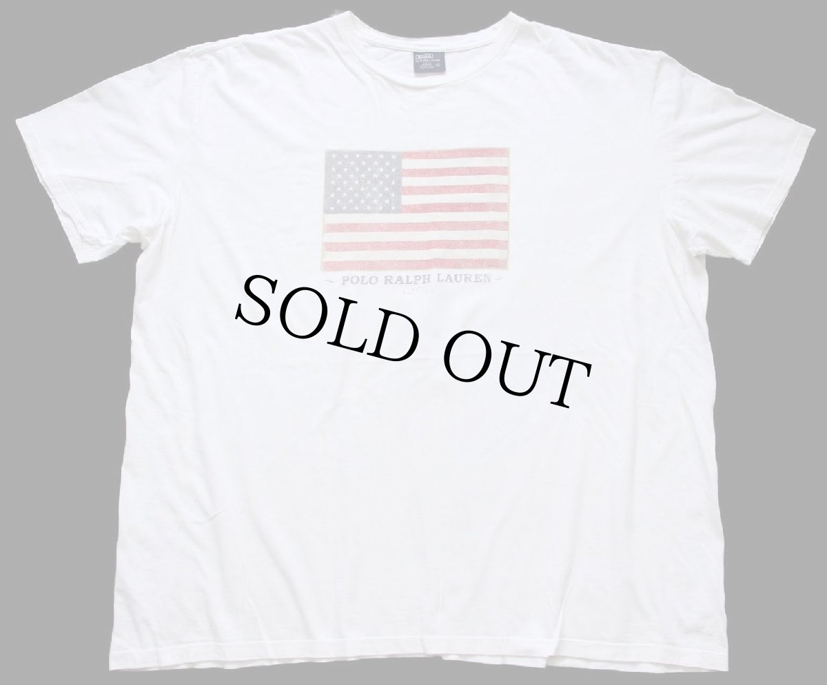 画像2: 00s ポロ ラルフローレン 星条旗 コットンTシャツ 白 XXL★特大 (2)