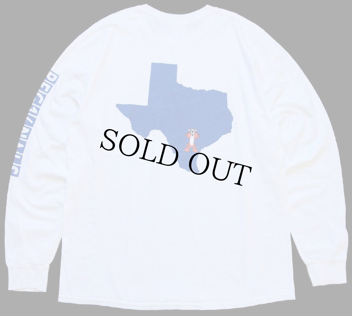 画像2: SABABA BBG テキサス ティガー 両面&袖プリント コットン 長袖Tシャツ 白 L (2)