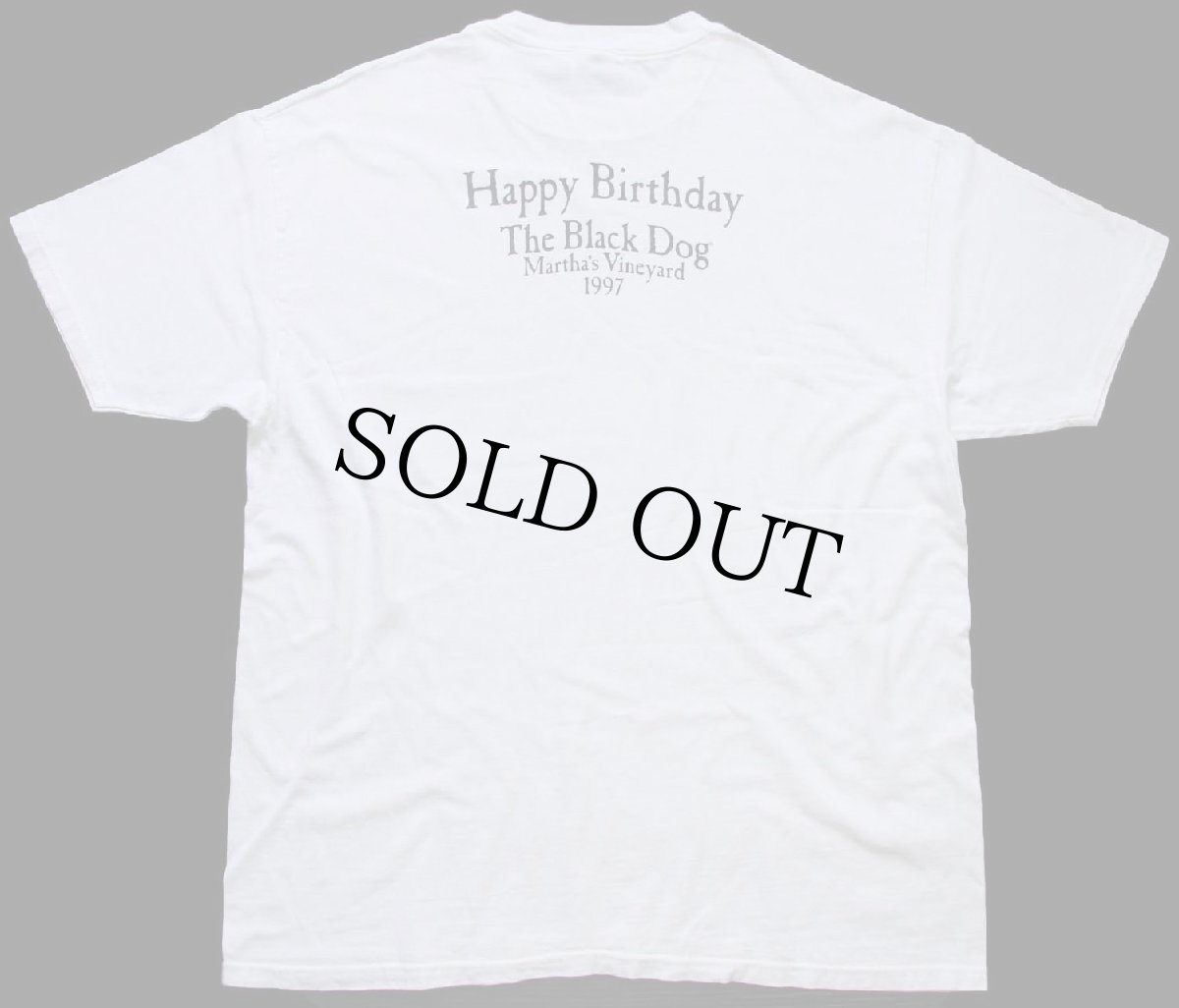 画像3: 00s Hanes Happy Birthday The Black Dog ブラックドッグ コットンTシャツ 白 XL (3)