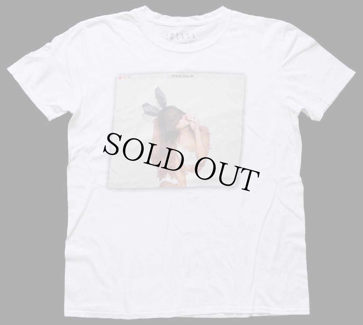 画像2: ARIANA GRANDE アリアナグランデ THE HONEYMOON WORLD TOUR 2015 フォトプリント コットン ツアーTシャツ 白 L (2)