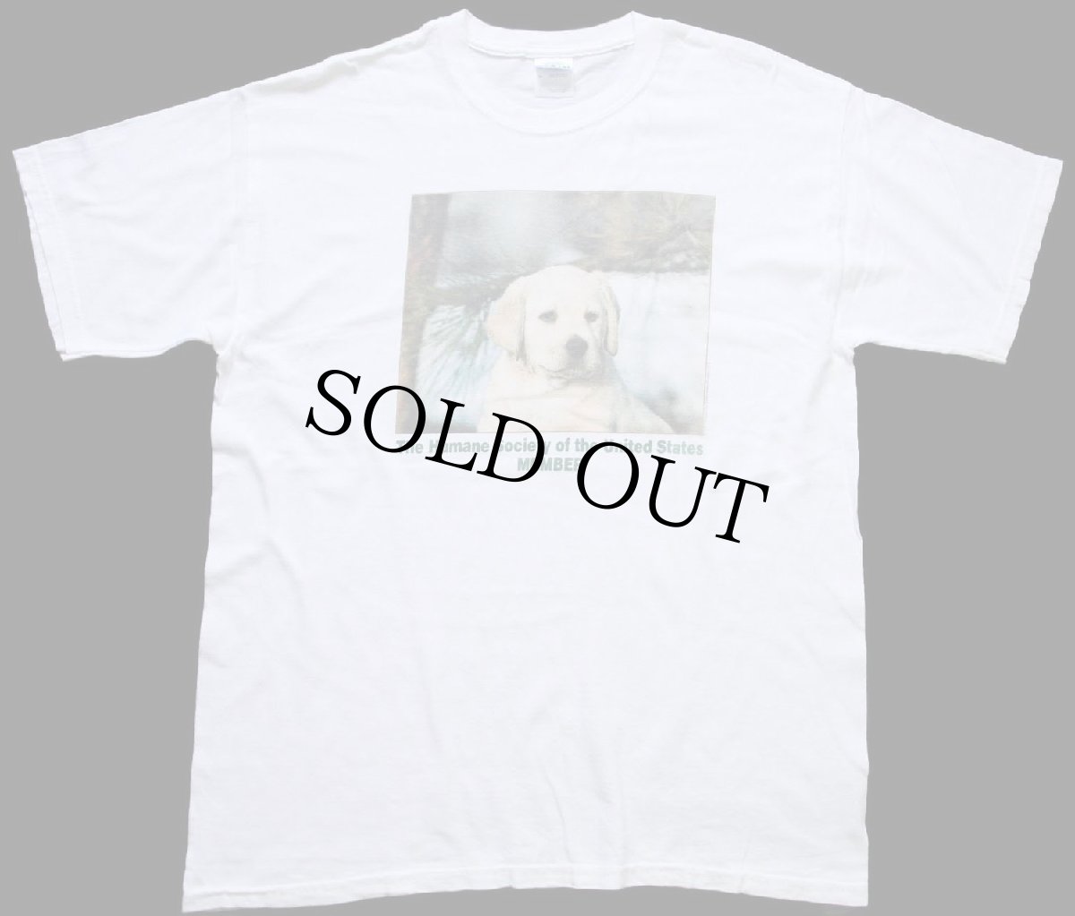 画像2: 00s The Humane Society of the United States MEMBER ドッグ コットンTシャツ 白 L (2)