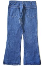 画像3: 80s JCPenney PLAIN POCKETS フレア デニムパンツ w36 (3)
