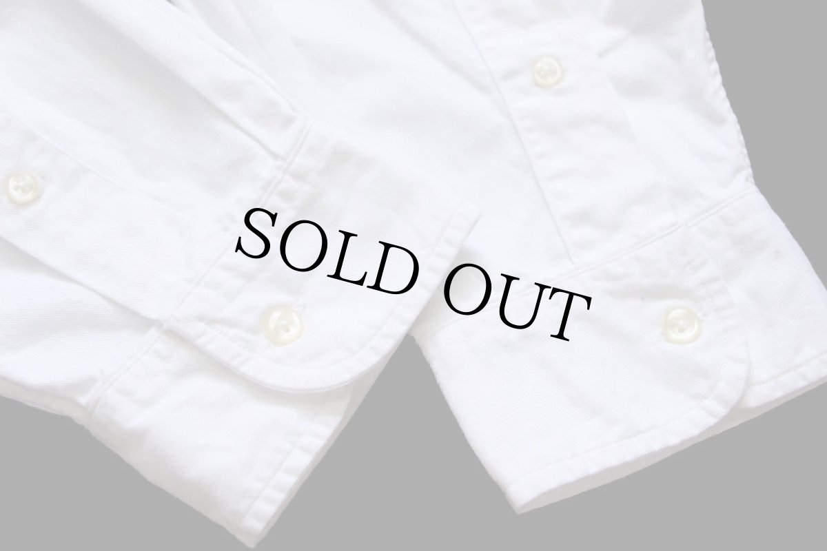 画像6: 00s ラルフローレン BLAKE ワンポイント ボタンダウン コットンシャツ 白★特大 (6)