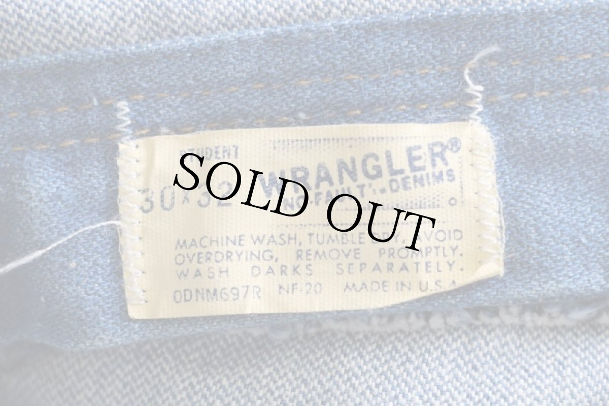 画像7: 70s USA製 Wranglerラングラー フレア デニムパンツ W30 L32 STUDENT (7)