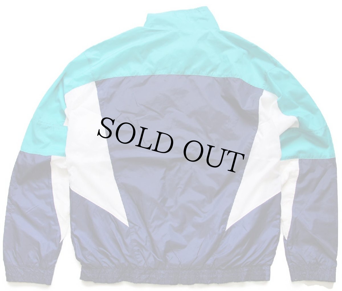 画像2: 90s NIKEナイキ ロゴ刺繍 マルチカラー 切り替え ナイロンジャケット M (2)