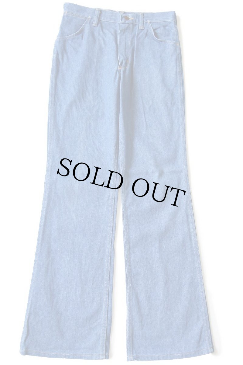 画像2: 70s USA製 Wranglerラングラー フレア デニムパンツ W30 L32 STUDENT (2)