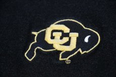画像4: 90s USA製 NIKEナイキ COLORADO BUFFALOES ロゴ刺繍 モックネック コットン 長袖Tシャツ 黒 XL (4)