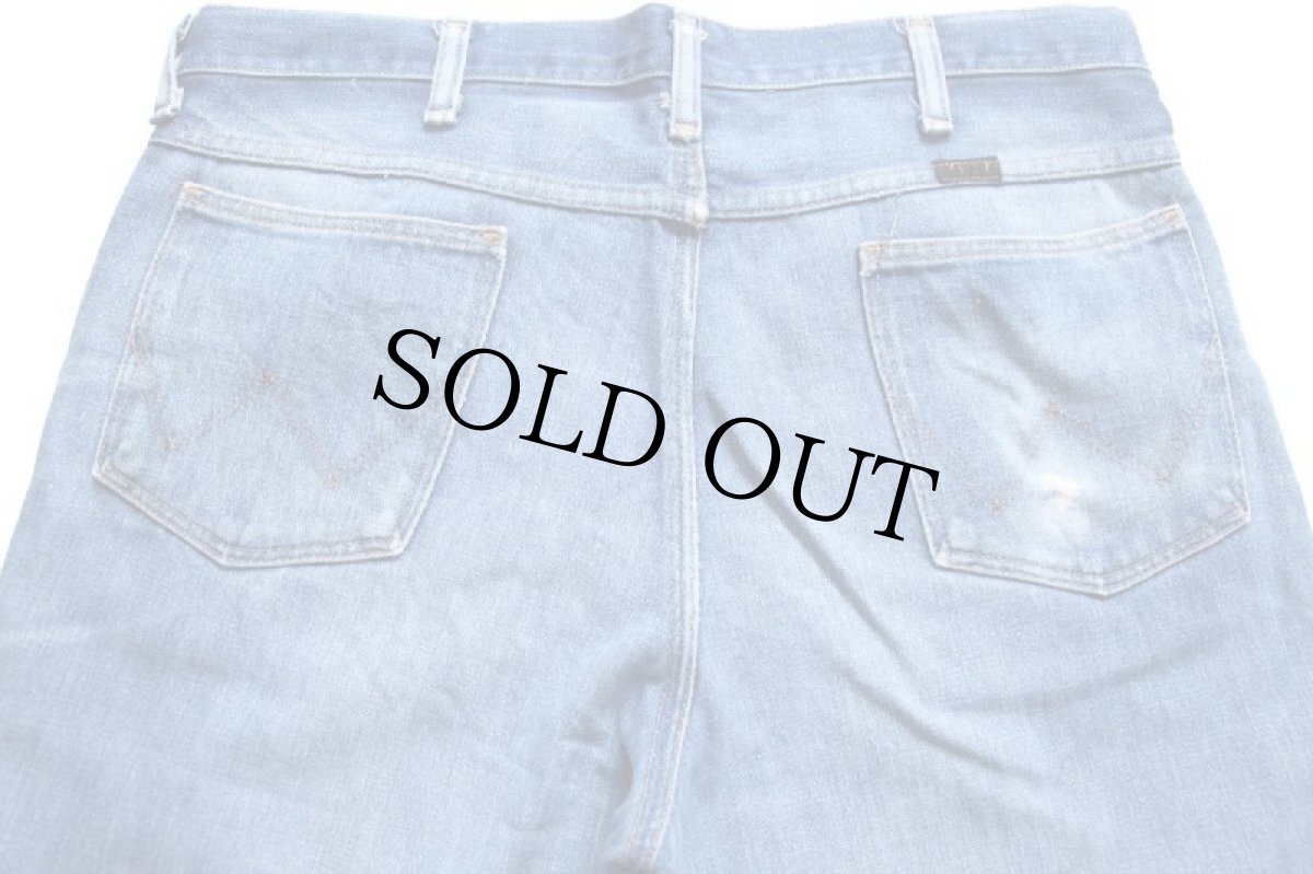 画像5: 70s USA製 Wranglerラングラー 925DEN フレア デニムパンツ ヒゲ w36 (5)