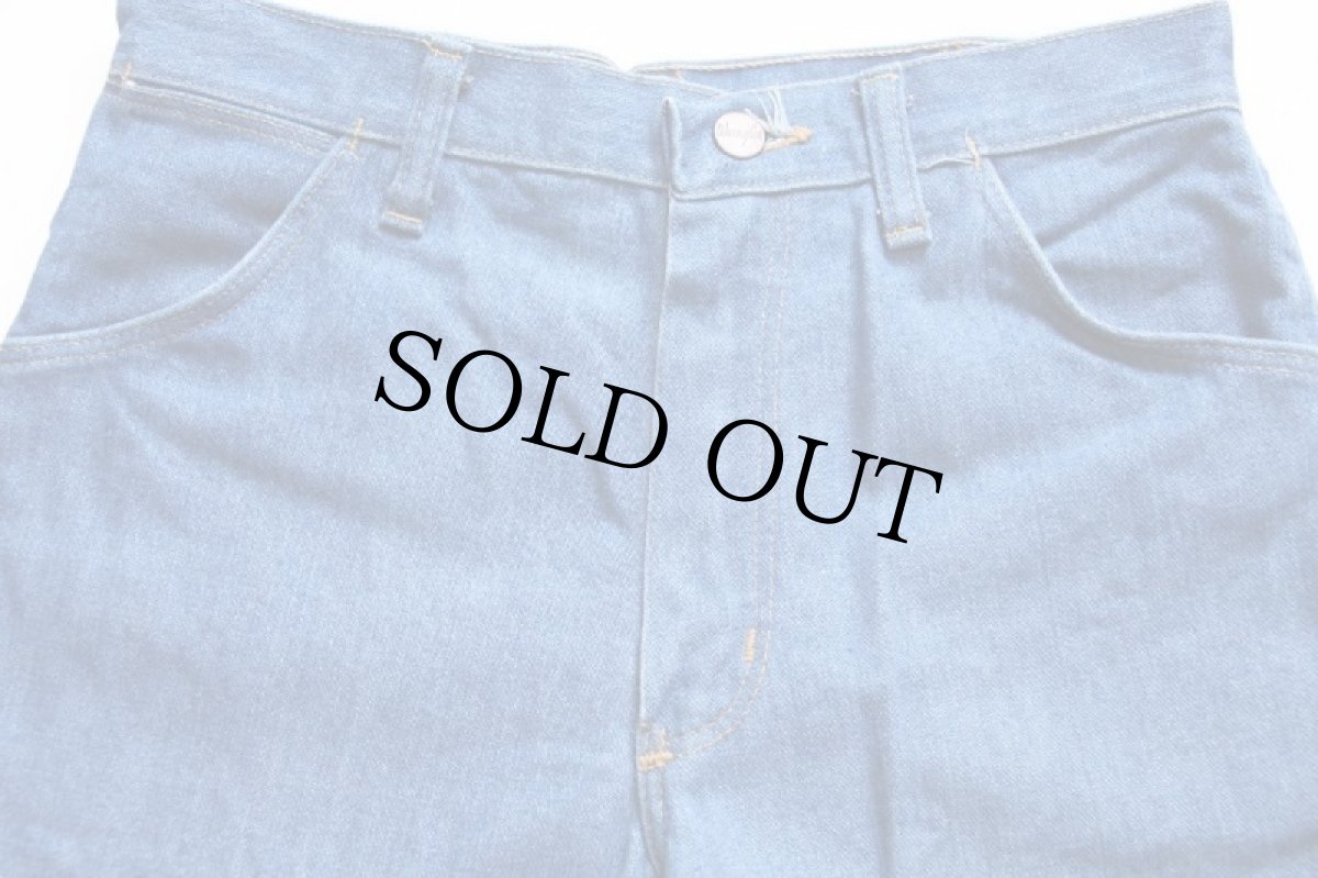 画像4: 70s USA製 Wranglerラングラー フレア デニムパンツ W30 L32 STUDENT (4)