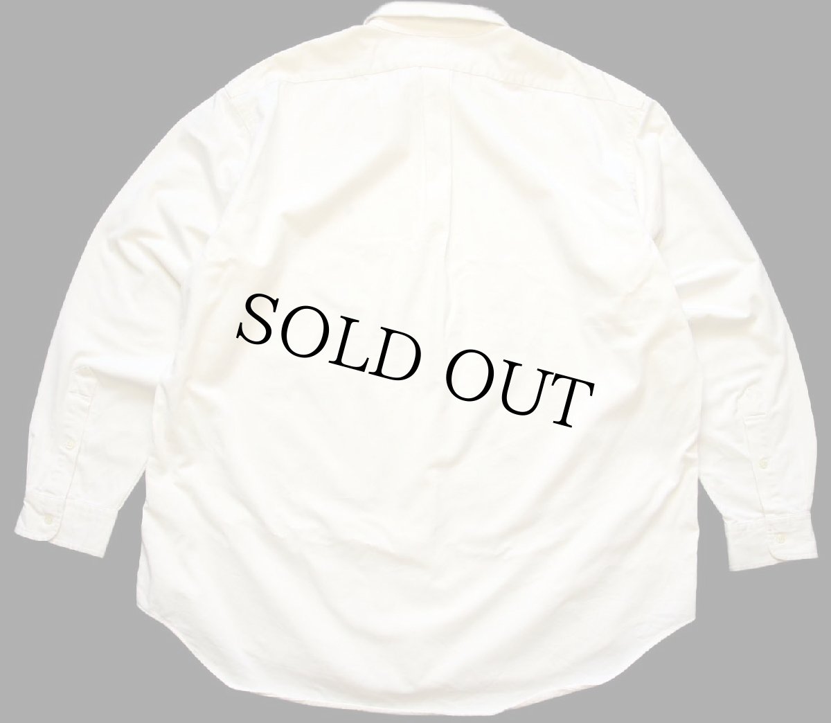 画像2: 90s ラルフローレン BLAKE ワンポイント ボタンダウン コットンシャツ アイボリー★05 特大 (2)