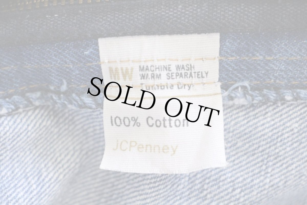 画像6: 80s JCPenney PLAIN POCKETS フレア デニムパンツ w36 (6)