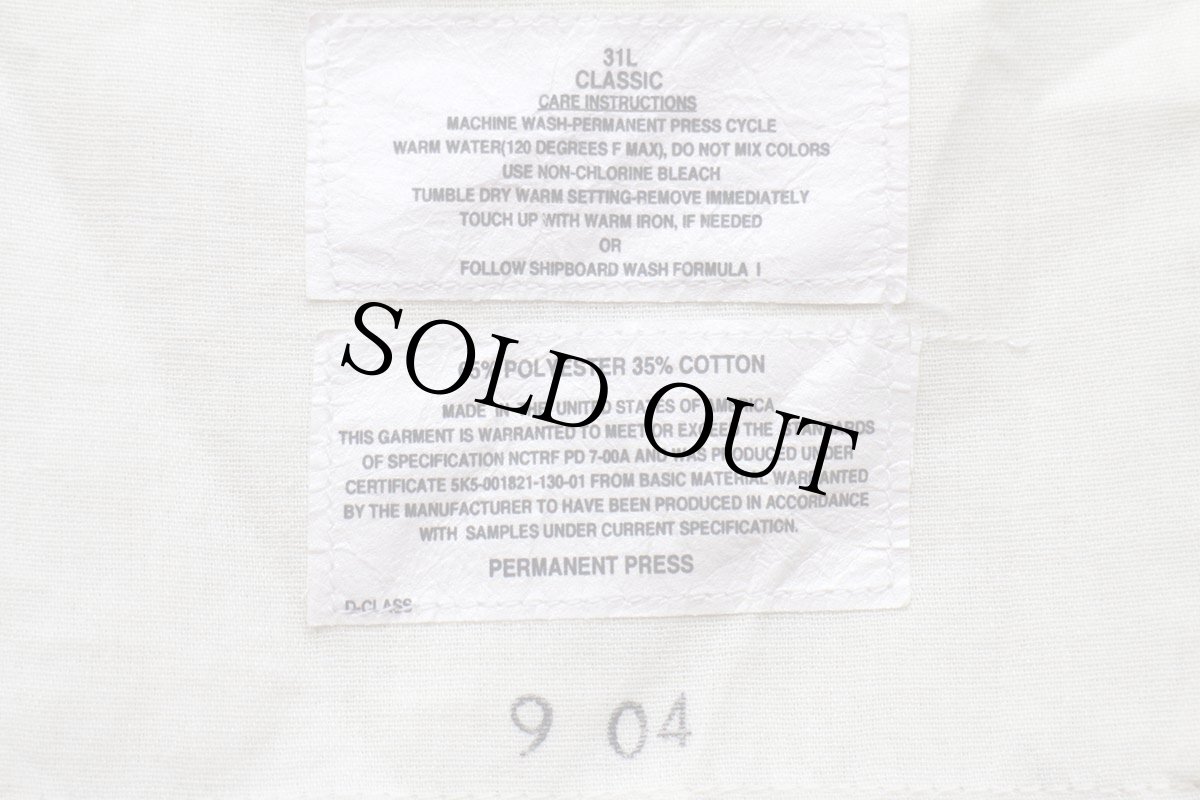 画像7: 00s USA製 米軍 U.S.NAVY チノパン カーキ 31L★17 (7)