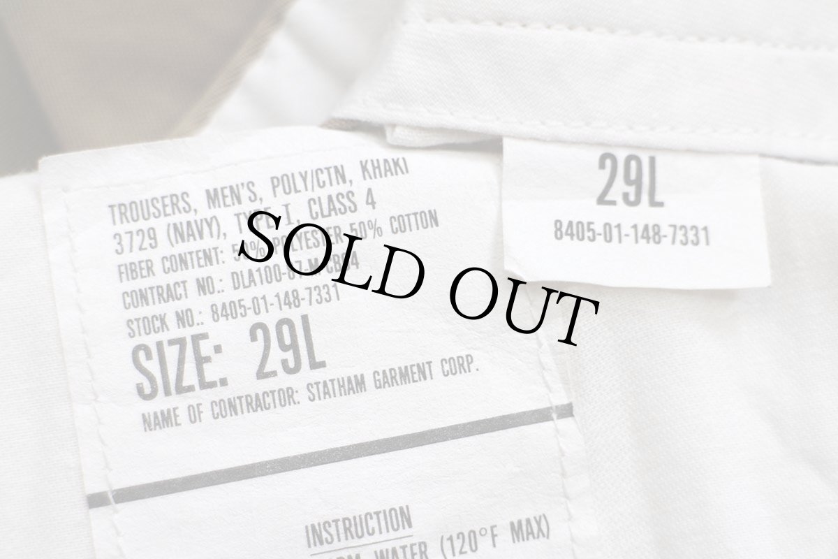 画像6: 80s 米軍 U.S.NAVY チノパン カーキ 29L★16 (6)