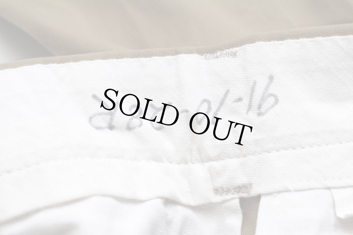 画像7: 80s 米軍 U.S.NAVY チノパン カーキ 28R★15 (7)