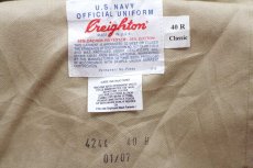 画像7: 00s USA製 米軍 U.S.NAVY Creighton チノパン カーキ 40R★19 (7)