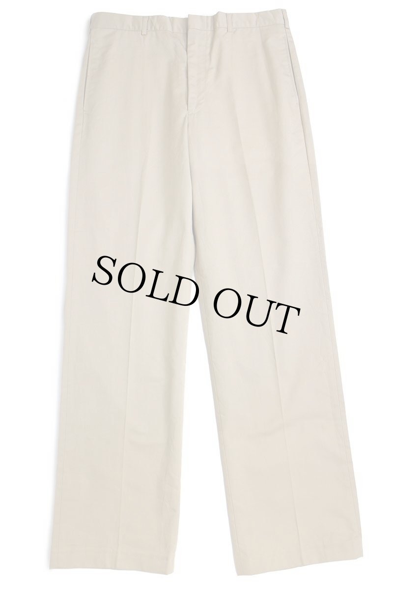 画像2: 90s USA製 米軍 U.S.NAVY Creighton チノパン カーキ w34★18 (2)