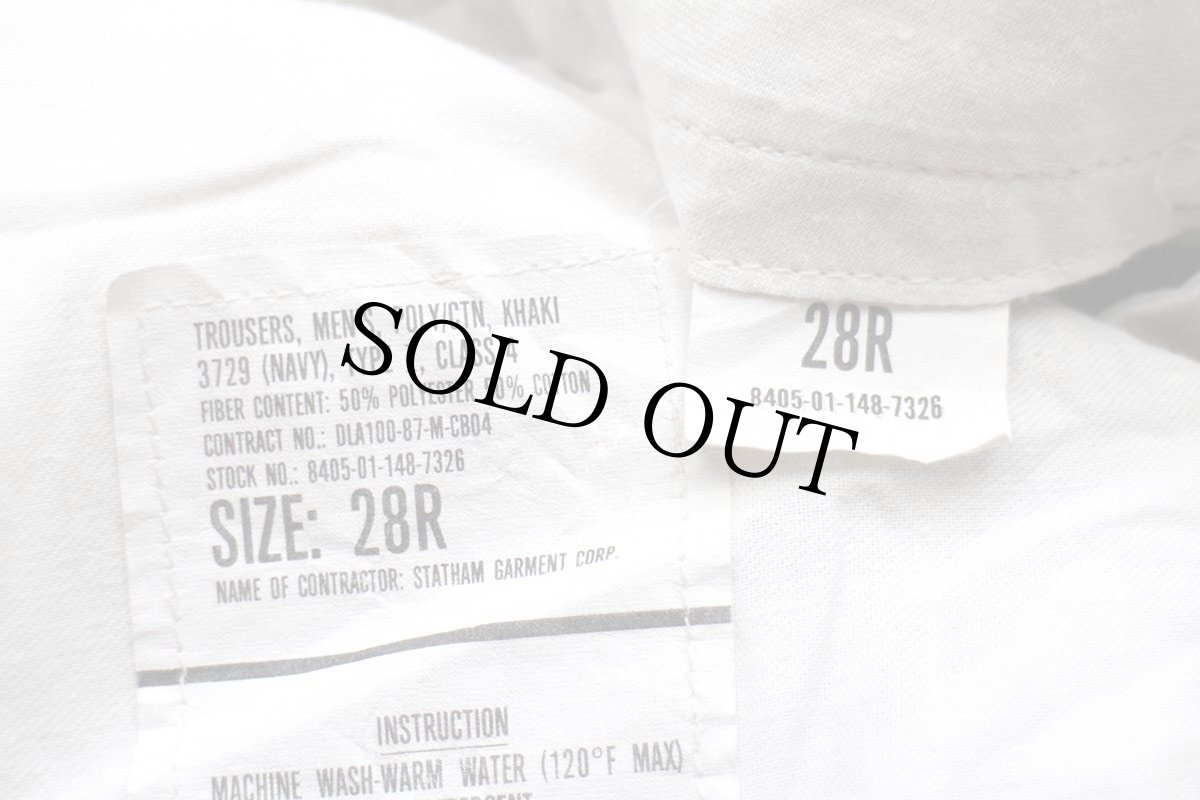 画像6: 80s 米軍 U.S.NAVY チノパン カーキ 28R★15 (6)