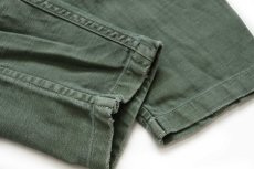 画像6: 60s 米軍 U.S.ARMY パッチ付き コットンサテン ユーティリティシャツ オリーブグリーン カスタム (6)