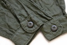 画像7: 60s 米軍 U.S.ARMY コットンサテン ユーティリティシャツ オリーブグリーン 16.5 (7)