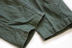 画像6: 60s 米軍 U.S.ARMY パッチ付き コットンサテン ユーティリティシャツ オリーブグリーン (6)