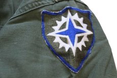 画像5: 60s 米軍 U.S.ARMY パッチ付き コットンサテン ユーティリティシャツ オリーブグリーン (5)