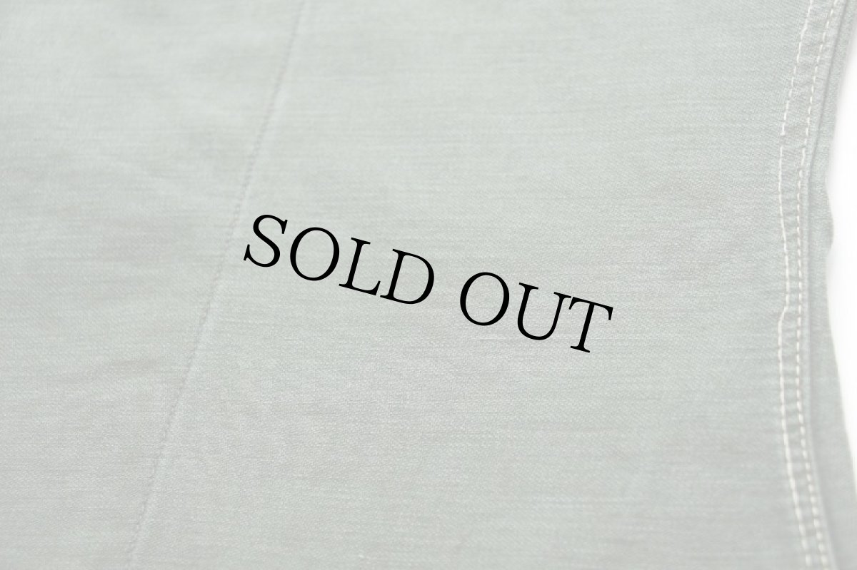 画像4: 60s 米軍 U.S.ARMY AIRBONE パッチ付き コットンサテン ユーティリティシャツ オリーブグリーン カスタム (4)