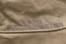 画像4: 70s 米軍 無地 コットン混 シャツ グレーブラウン M (4)