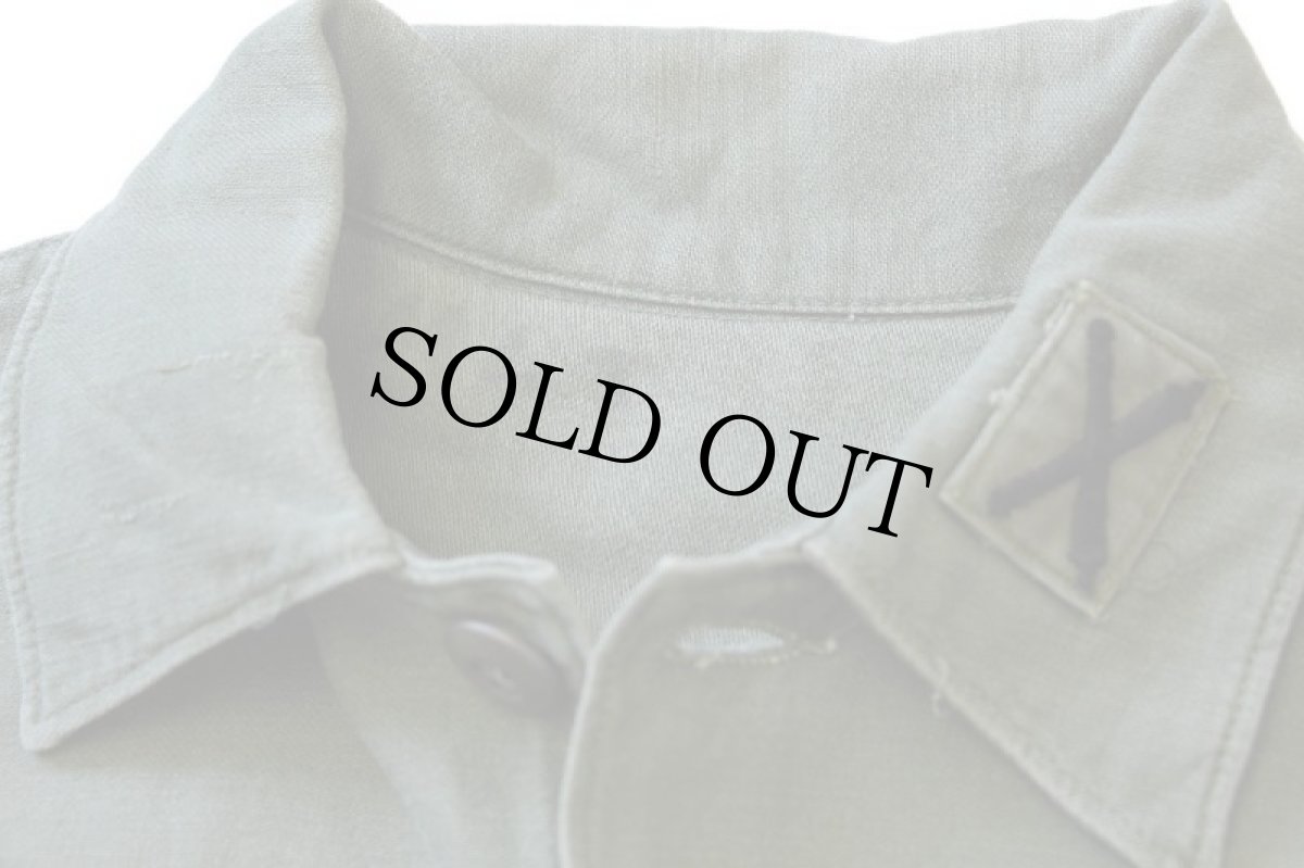 画像5: 60s 米軍 U.S.ARMY パッチ付き コットンサテン ユーティリティシャツ オリーブグリーン (5)