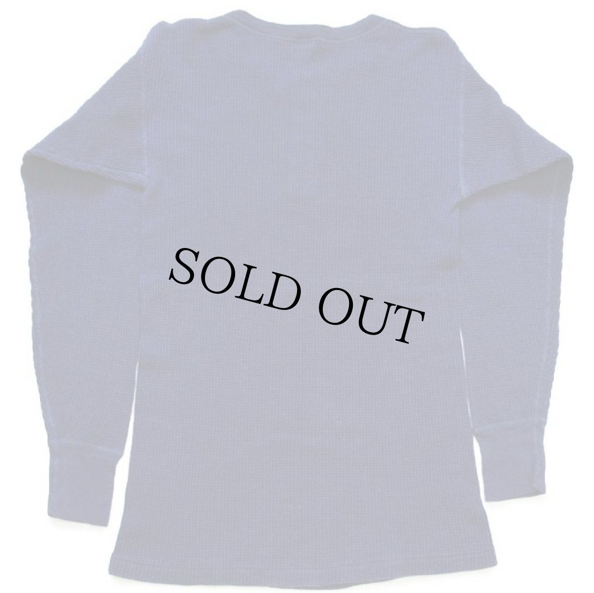 画像3: 80s USA製 J.E.MORGAN ヘンリーネック コットン サーマルシャツ 紺 M (3)