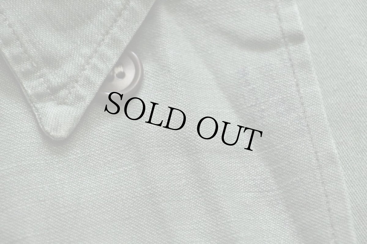 画像4: 60s 米軍 U.S.ARMY パッチ付き コットンサテン ユーティリティシャツ オリーブグリーン (4)