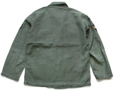画像2: 60s 米軍 U.S.ARMY パッチ付き コットンサテン ユーティリティシャツ オリーブグリーン (2)