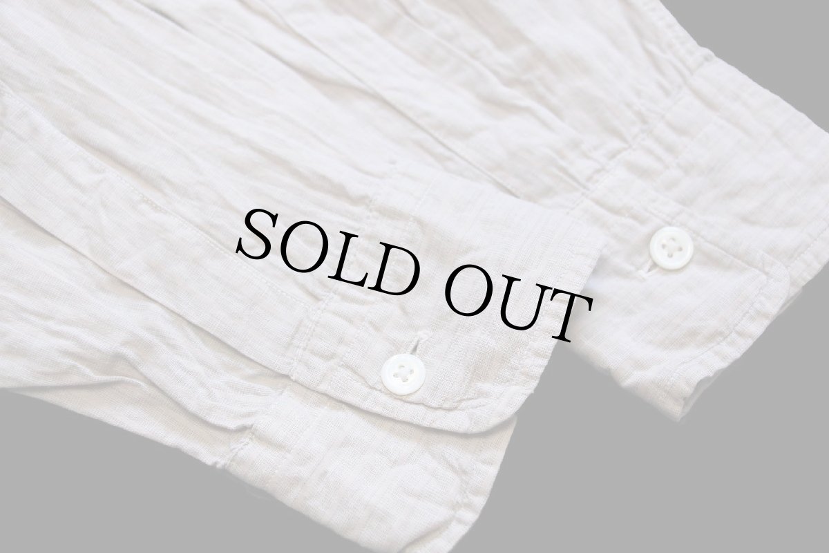 画像7: 50s LONGWEAR マチ付き 織り柄 ストライプ ブロードクロス コットンシャツ 15R (7)