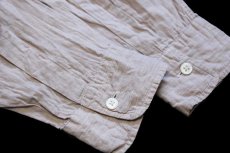 画像7: 50s LONGWEAR マチ付き 織り柄 ストライプ ブロードクロス コットンシャツ 15R (7)
