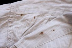画像8: 50s LONGWEAR マチ付き 織り柄 ストライプ ブロードクロス コットンシャツ 15R (8)