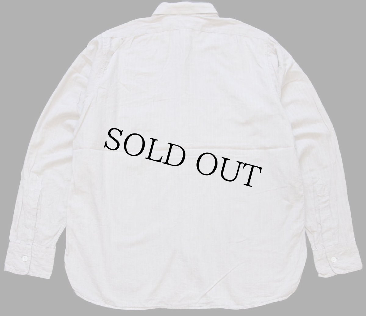 画像2: 50s LONGWEAR マチ付き 織り柄 ストライプ ブロードクロス コットンシャツ 15R (2)