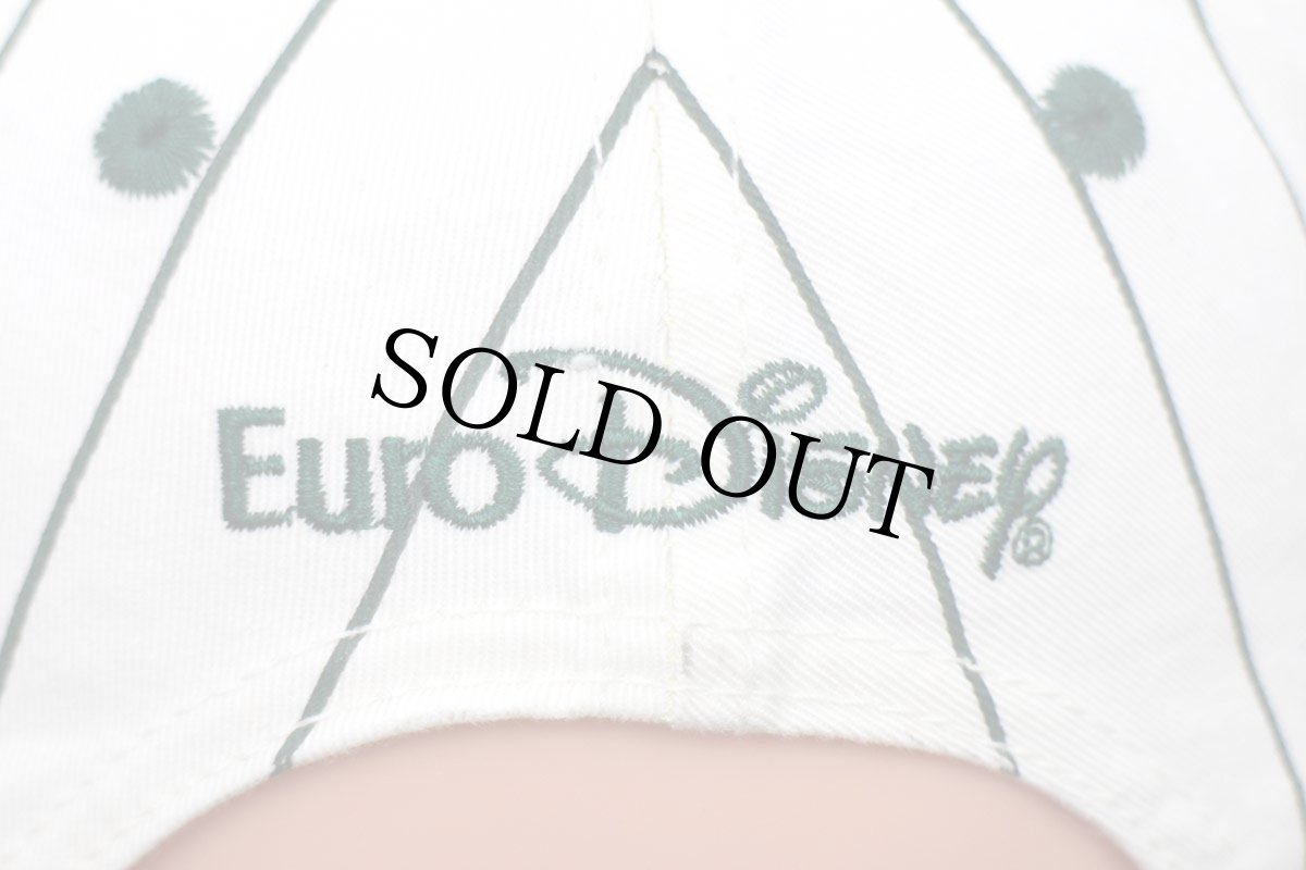 画像6: 90s DISNEY UNIVERSITY ディズニー ミッキー マウス 刺繍 ストライプ コットン ベースボールキャップ 生成り×緑★B (6)