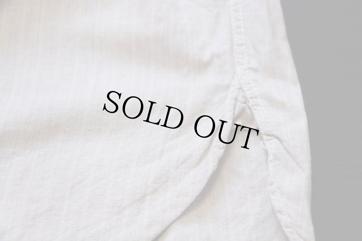 画像6: 50s LONGWEAR マチ付き 織り柄 ストライプ ブロードクロス コットンシャツ 15R (6)