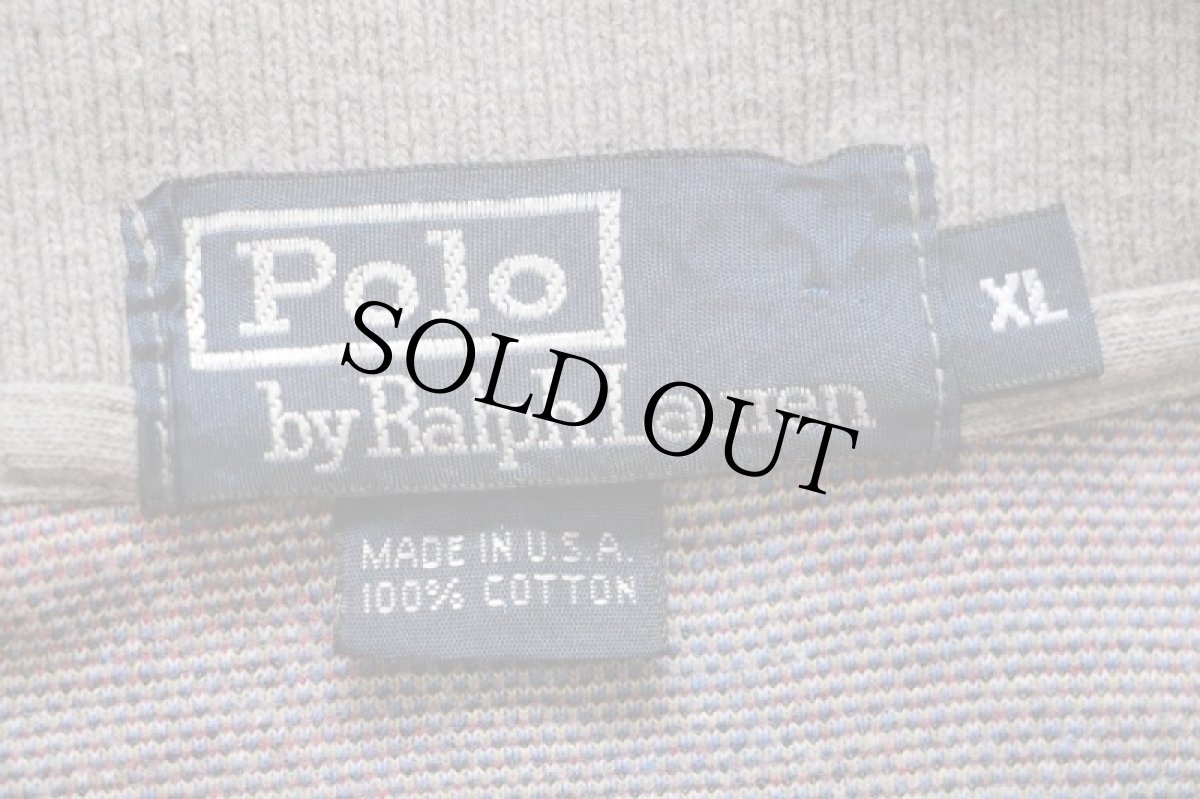 画像4: 90s USA製 ポロ ラルフローレン タータンチェック コットン ポロシャツ XL (4)