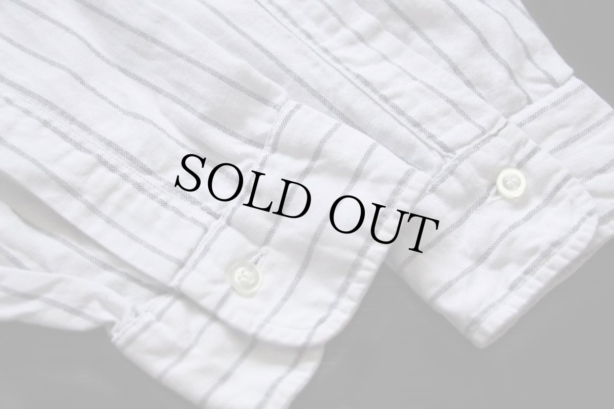 画像6: 60s KERRY'S Enro 6ボタン ストライプ 三点留め ボタンダウン オックスフォード コットンシャツ ライトグレー×薄黒 16 (6)