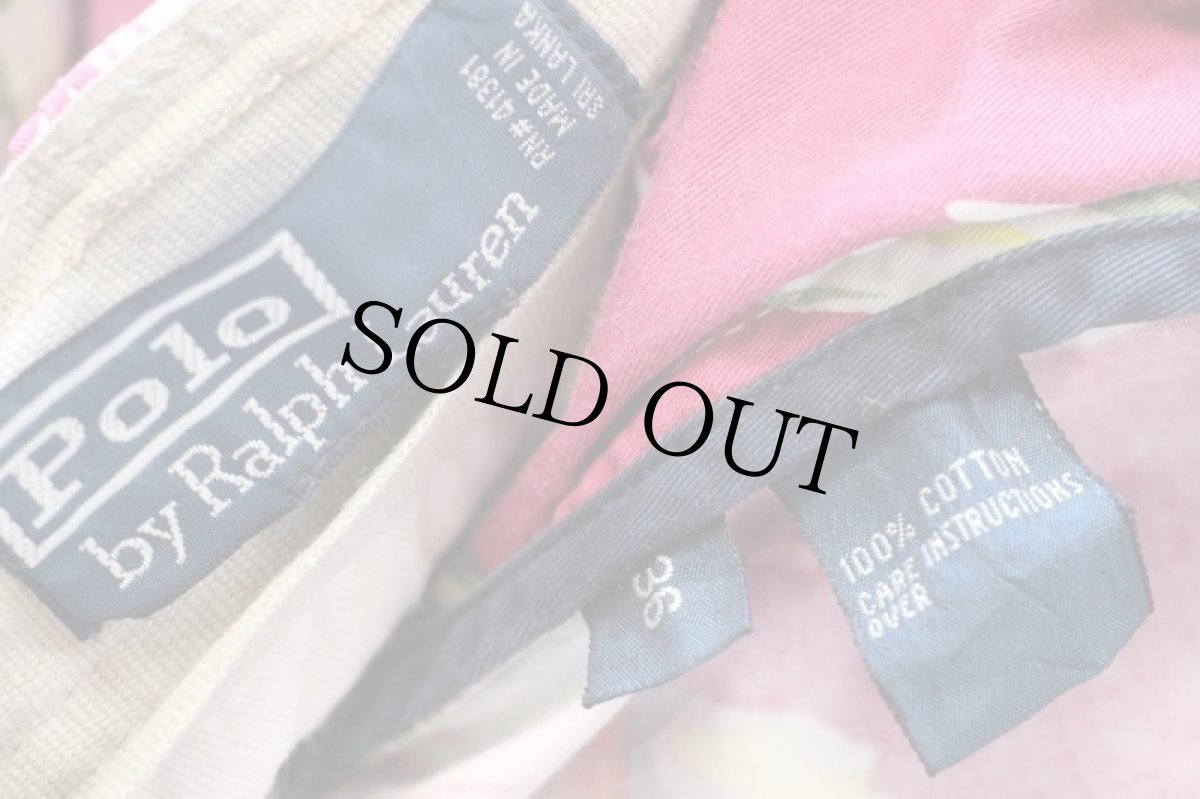 画像5: 00s ポロ ラルフローレン ボタニカル柄 コットン カーゴ ショートパンツ 36★ショーツ (5)