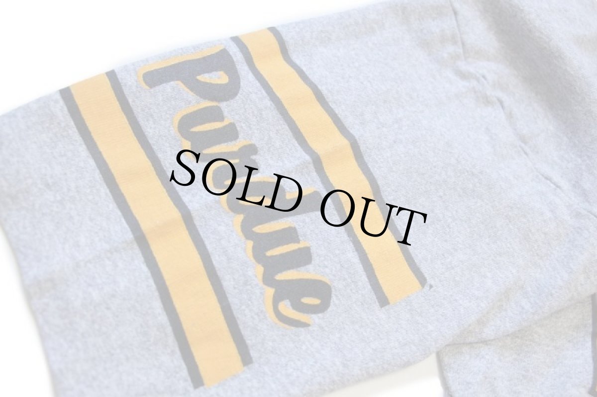 画像5: 80s USA製 Championチャンピオン PURDUE BOILERMAKERS マスコット 88/12 フットボールTシャツ 杢グレー L (5)