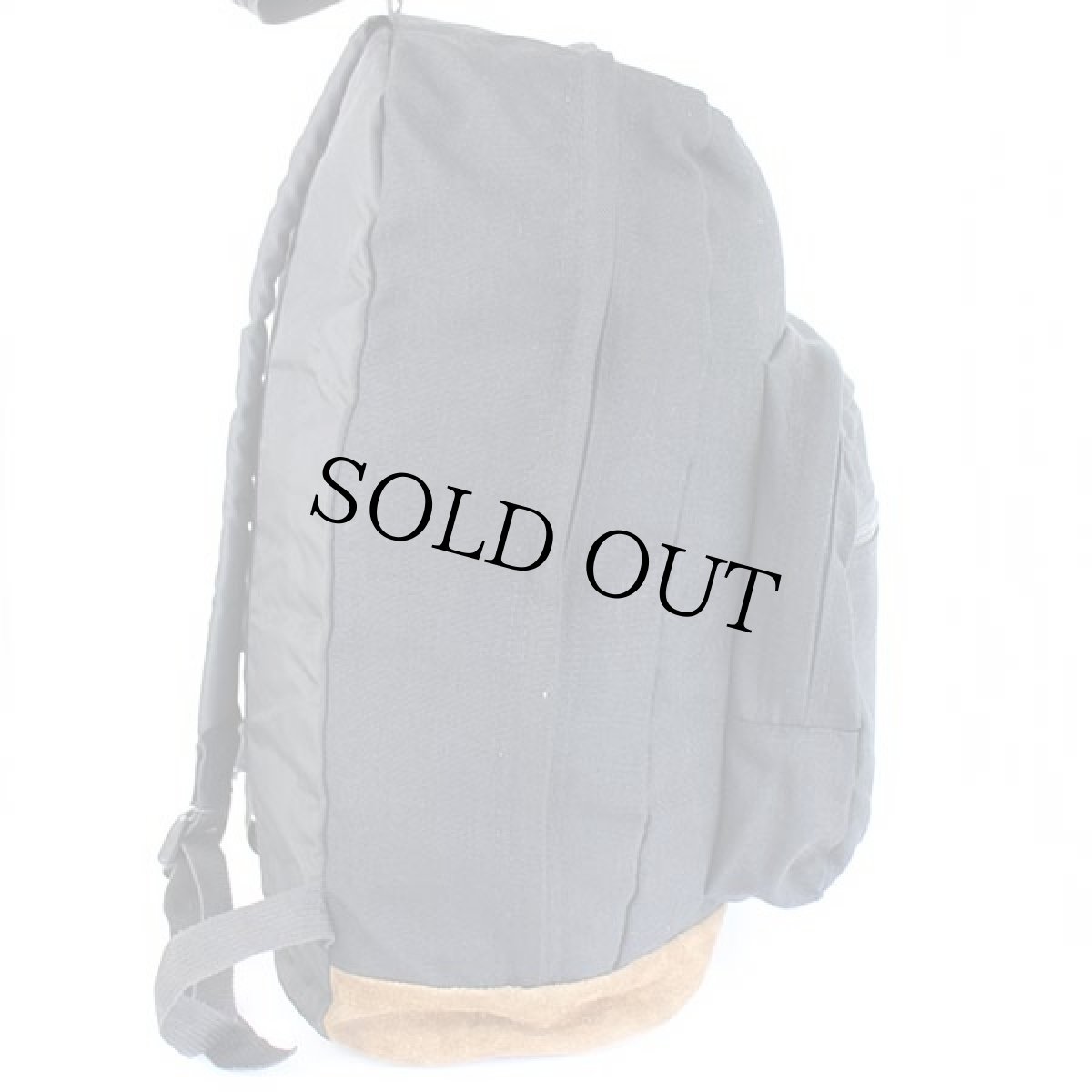 画像3: 00s JANSPORTジャンスポーツ ボトムレザー ナイロン デイパック 黒★リュックサック (3)